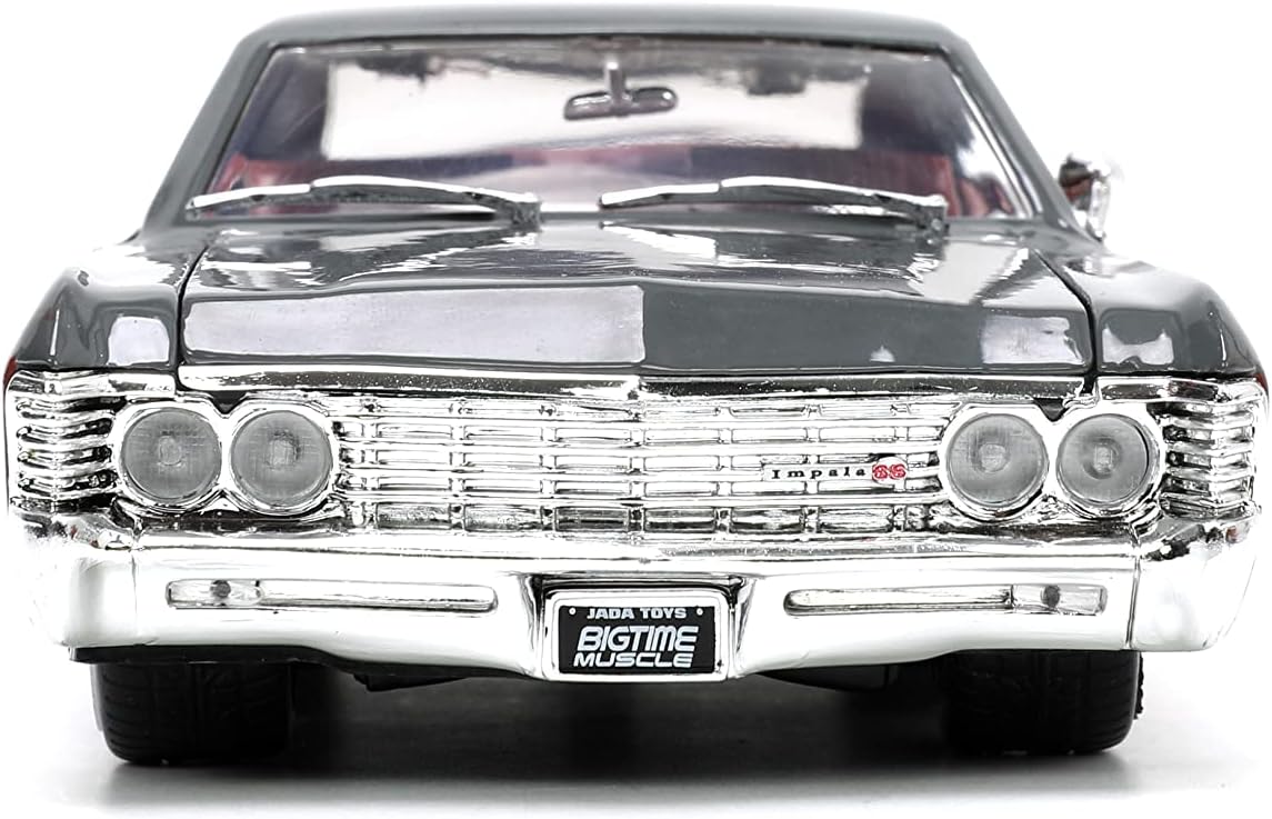 Jada Toys Big Time Muscle 1:24 1967 Chevy Impala SS Gray/Burgundy Die-cast Car