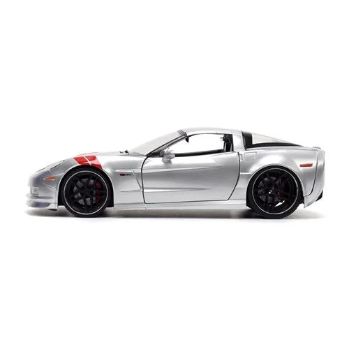 Bigtime Muscle 2006 Chevrolet Corvette Z06 Candy Silver 1:24 Scale Die-Cast Metal Vehicle (ETA JANUARY 2025)