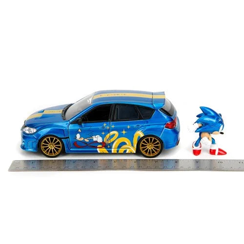 Sonic the Hedgehog 2012 Subaru Impreza WRX STI 1:24 Scale Die-Cast Metal Vehicle with Figure