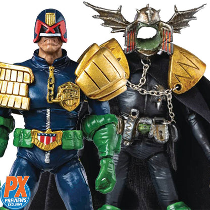 Judge Dredd Gaze into the Fist of Dredd 1:18 Scale Exquisite Mini Action Figure 2-Pack - Previews Exclusive