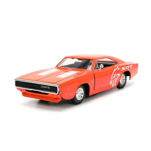 Bigtime Muscle 1968 Dodge Charger Orange 1:24 Scale Die-Cast Metal Vehicle