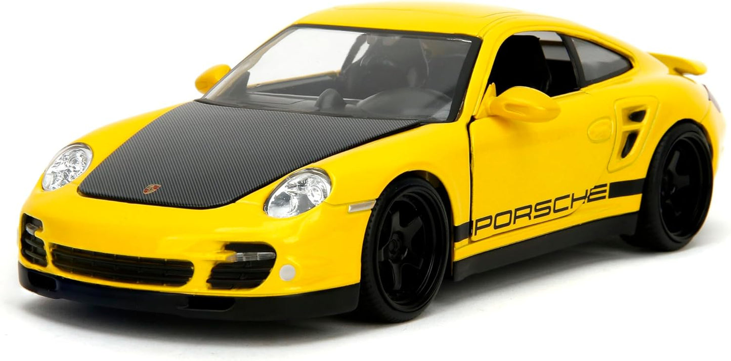 Hyper-Spec 1:24 2007 Porsche 911 Turbo 997 Die-Cast Car (Yellow)