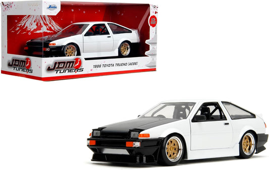 Jada Toys JDM Tuners 1:24 Scale Die-Cast 1986(AE86) Toyota Trueno, Opening Doors, Detailed Interior, Rubber Tires, Collectible