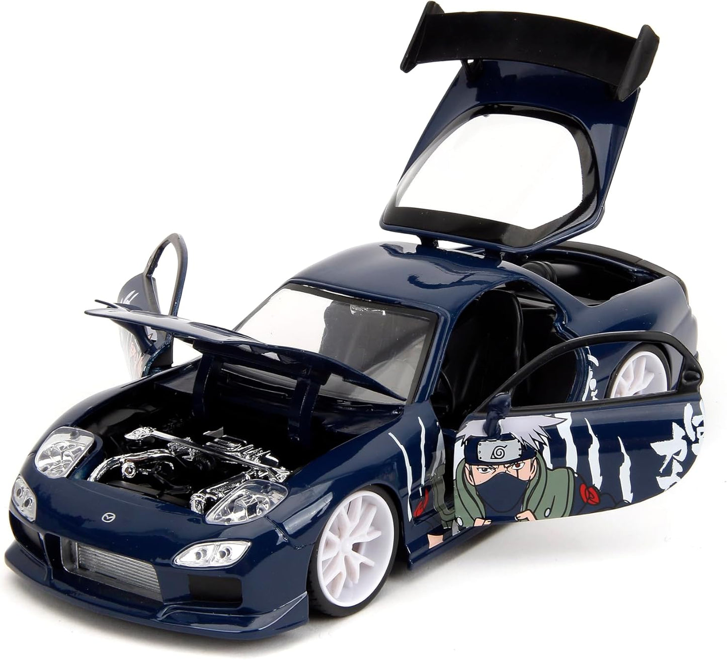 Naruto 1:24 1993 Mazda RX-7 Die-Cast Car & 2.75" Kakashi Figure