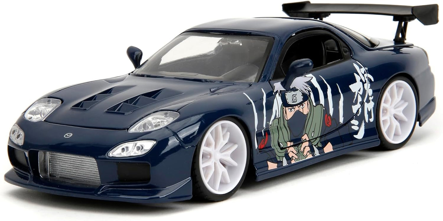 Naruto 1:24 1993 Mazda RX-7 Die-Cast Car & 2.75" Kakashi Figure