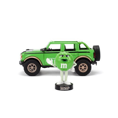 M&M's 2021 Ford Bronco 1:24 Scale Die-Cast Metal Vehicle with Green Figure (ETA FEBRUARY 2025)