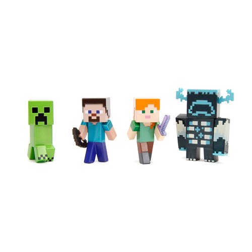 Minecraft MetalFigs 2 1/2-Inch Die-Cast Metal Mini-Figure Wave 1 - 4-Pack