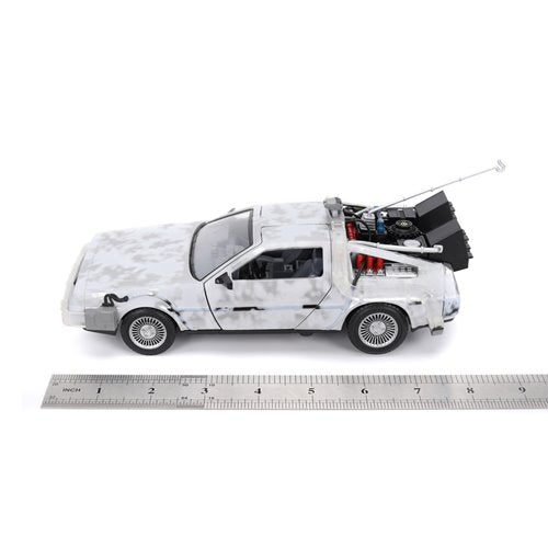Hollywood Rides Back to the Future Time Machine Frosted 1:24 Die-Cast Metal Vehicle