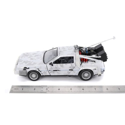 Hollywood Rides Back to the Future Time Machine Frosted 1:24 Die-Cast Metal Vehicle
