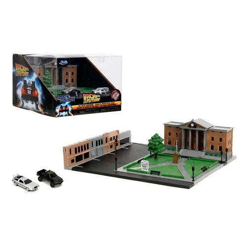 Back to the Future Hill Valley Courthouse Nano Hollywood Rides Nano Scene Diorama with Vehicles