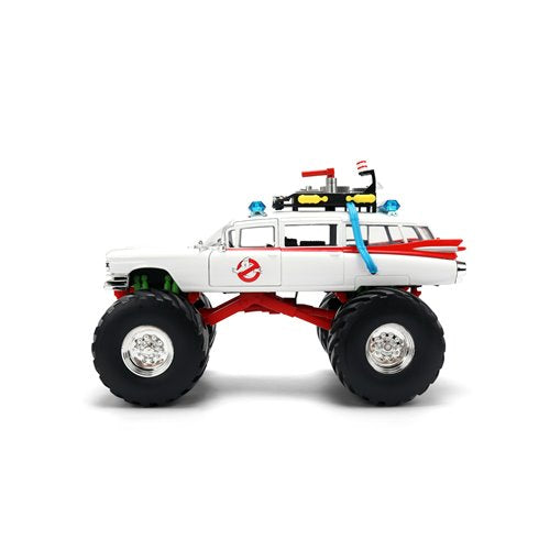 Hollywood Rides Ghostbusters Ecto-1 Monster Truck 1:24 Scale Die-Cast Metal Vehicle