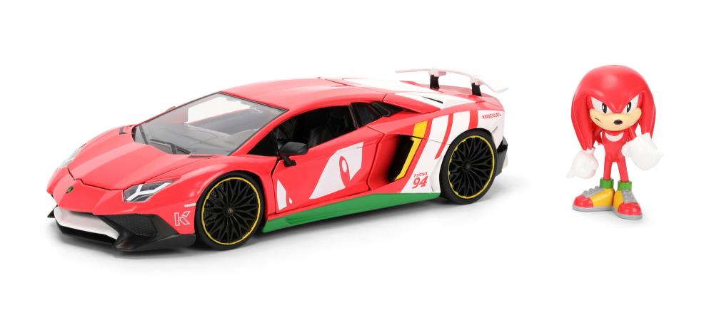 Hollywood Rides Sonic the Hedgehog - Knuckles 1:24 Scale Lamborghini Aventador SV Model