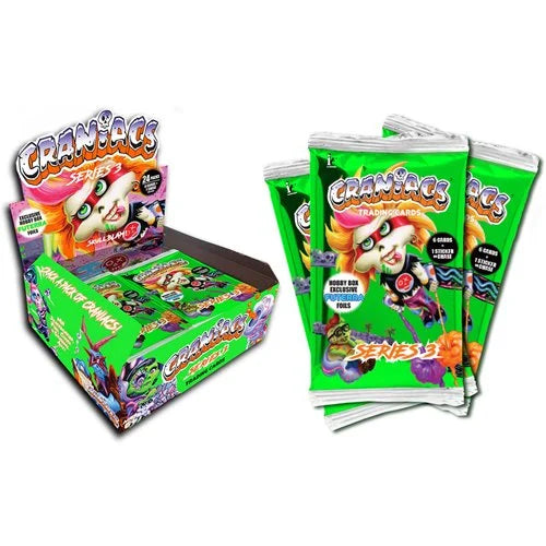 Craniacs Series 3 Skullblam Hobby Box Trading Card Display of 24 Packs