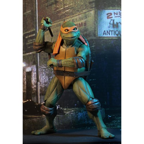 TMNT 1990 Movie | Michelangelo NECA 1:4 Scale 16.5-Inch Action Figure | PREORDER