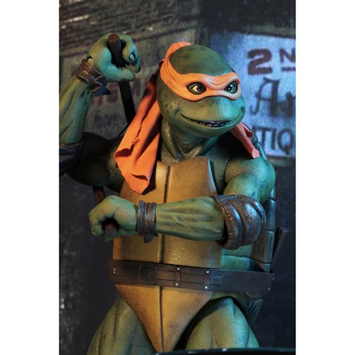 TMNT 1990 Movie | Michelangelo NECA 1:4 Scale 16.5-Inch Action Figure | PREORDER