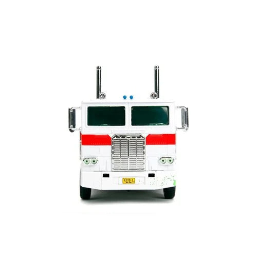 Transformers G1 Optimus Prime Big Rig with Ghostbusters Ecto-1 Graphics 1:24 Scale Die-Cast Metal Vehicle (ETA SEPTEMBER/OCTOBER 2024)