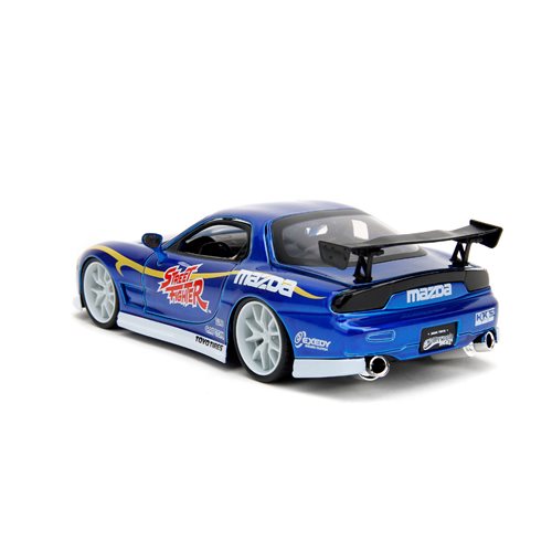 Hollywood Rides Street Fighter Chun-Li 1993 Mazda RX-7 1:24 Scale Die-Cast Metal Vehicle with Figure (ETA NOVEMBER 2024)