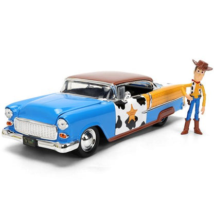Toy Story 1955 Chevrolet Bel Air with Woody | 1:24 Die-Cast | Jada Toys