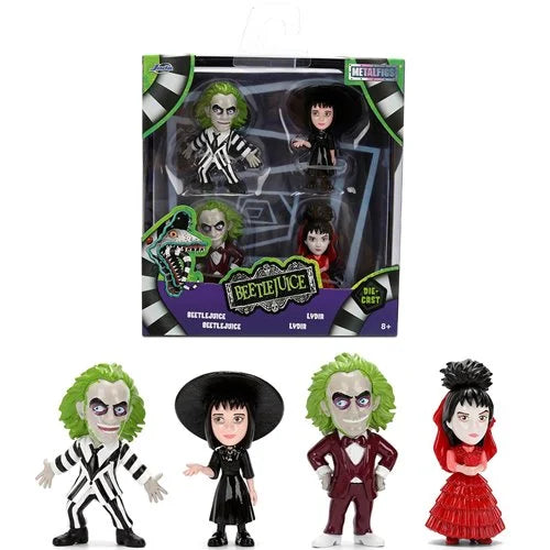 Beetlejuice Movie Version Wave 1 MetalFigs 2 1/2-Inch Die-Cast Metal Mini-Figure 4-Pack