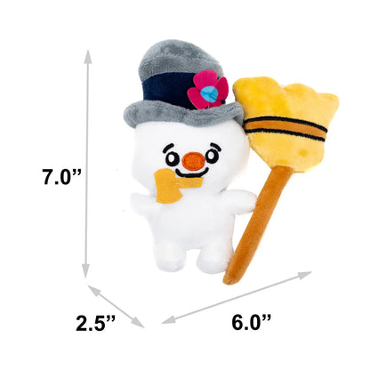 Dog Toy Squeaker Plush - Frosty the Snowman with Broom Full Body Pose (ETA - SEPTEMBER / OCTOBER 2024)