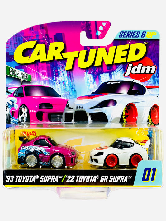 Car Tuned Series 6 Double Pack – 1993 Toyota Supra & 2022 Toyota GR Supra | 1:64 Die-Cast Collectible