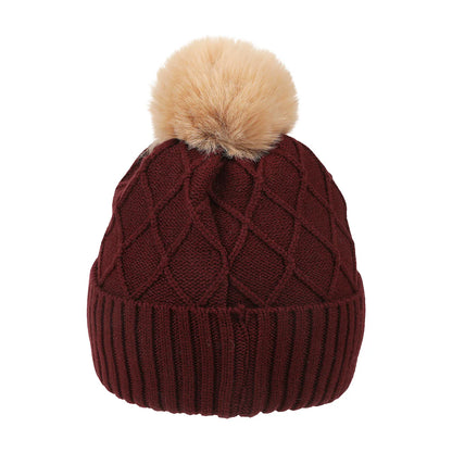 Harry Potter Hogwarts Crest & Pearl Appliques Maroon Cuff Beanie