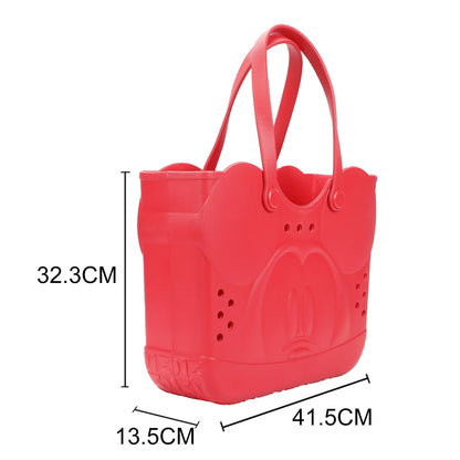 Disney Mickey Mouse 3D Character Face 16.5" Red EVA Molded Gummy Tote (ETA November / December 2025)