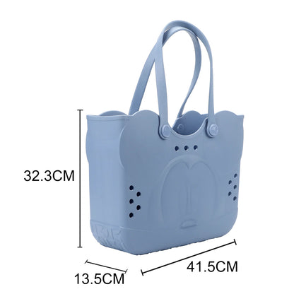 Disney Mickey Mouse 3D Character Face Gray 16.5" EVA Molded Gummy Tote (ETA November / December 2025)