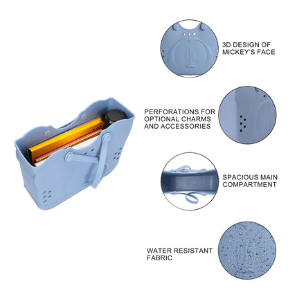 Disney Mickey Mouse 3D Character Face Gray 16.5" EVA Molded Gummy Tote (ETA November / December 2025)