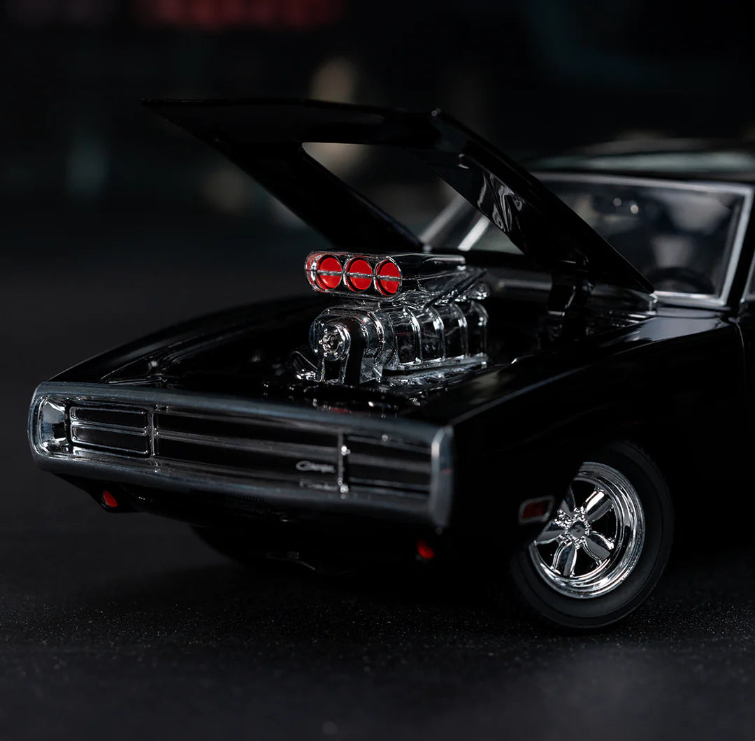 TRUESPEC FAST & FURIOUS DOM'S 1970 DODGE CHARGER R/T, 1:24 SCALE VEHICLE (THIS IS A PRE-ORDER ETA OCTOBER/ November 2024)