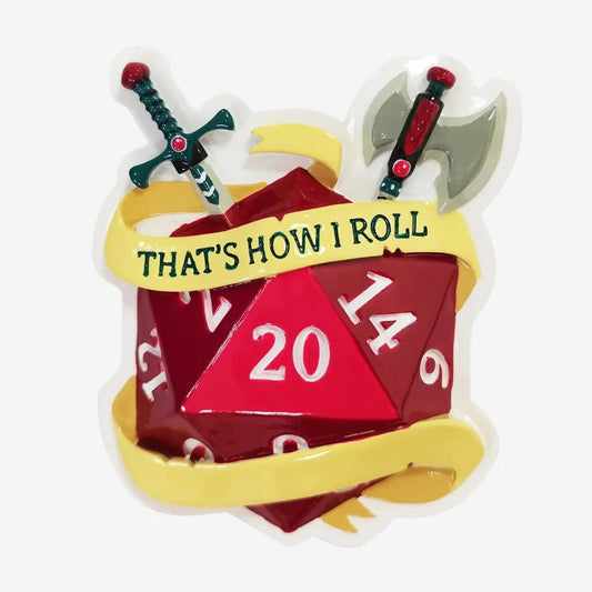 “That’s How I Roll” RPG Dice Personalized Christmas Ornament