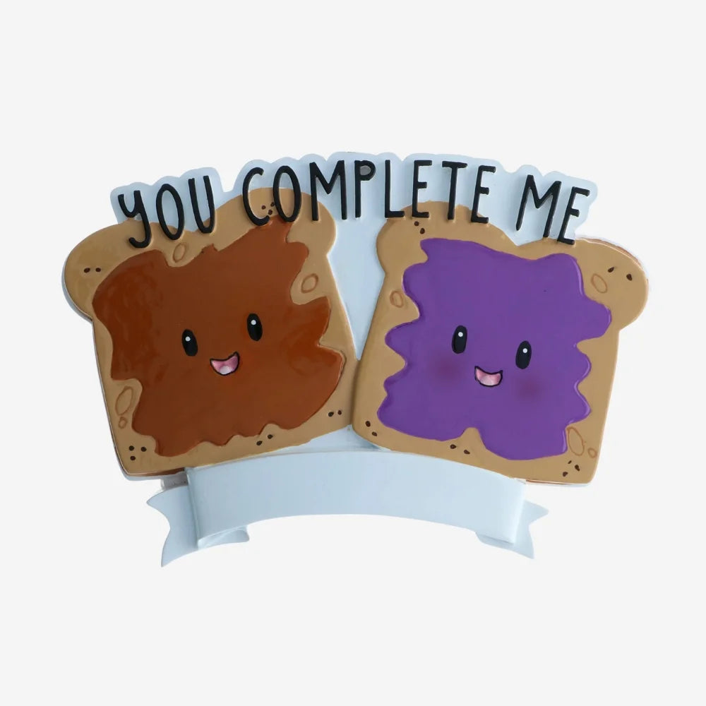 PB&J You Complete Me Personalized Christmas Ornament