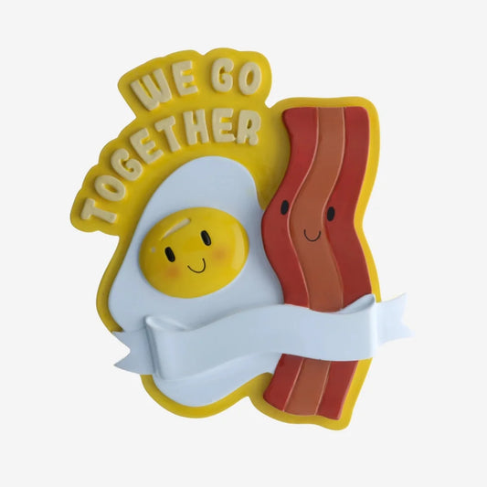 We Go Together Like Bacon & Eggs Personalized Christmas Ornament