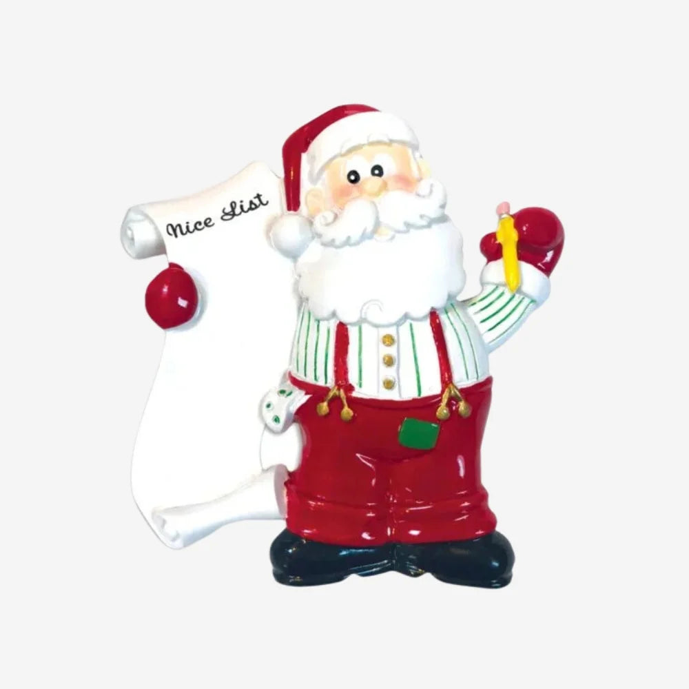 Santa’s List Personalized Christmas Ornament