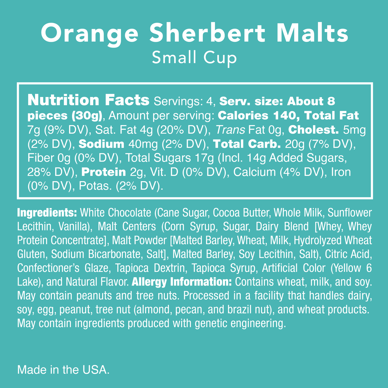 Orange Sherbet Malts