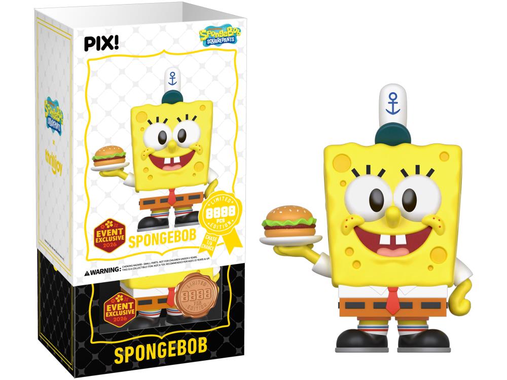 SpongeBob SquarePants with Krabby Patty Pix! Vinyl Figure - 2026 Convention Exclusive