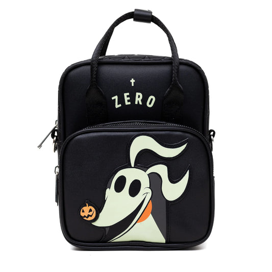 Crossbody Bag with Handles - Nightmare Before Christmas Zero Glow in the Dark Face Black