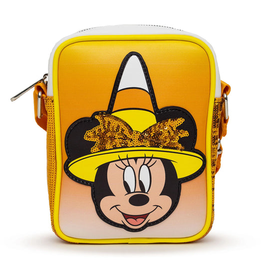 Crossbody Bag - Minnie Mouse Halloween Witch with Orange Sequin Bow Candy Corn Ombre(ETA JULY / AUGUST 2024)