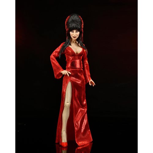 ELVIRA – 8 IN CLOTHED ACTION FIGURE – ELVIRA RED, FRIGHT, AND BOO