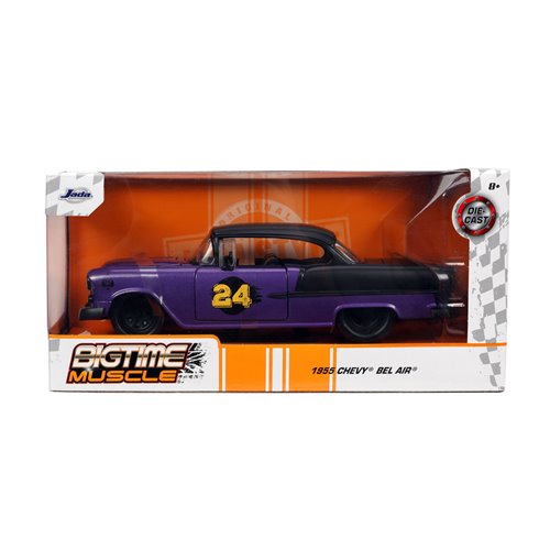 Bigtime Muscle 1955 Chevrolet Bel-Air Metallic Purple and Gold 1:24 Scale Die-Cast Metal Vehicle (ETA JANUARY 2025)