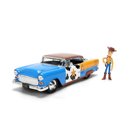 Toy Story 1955 Chevrolet Bel Air with Woody | 1:24 Die-Cast | Jada Toys