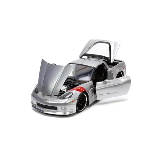 Bigtime Muscle 2006 Chevrolet Corvette Z06 Candy Silver 1:24 Scale Die-Cast Metal Vehicle (ETA JANUARY 2025)