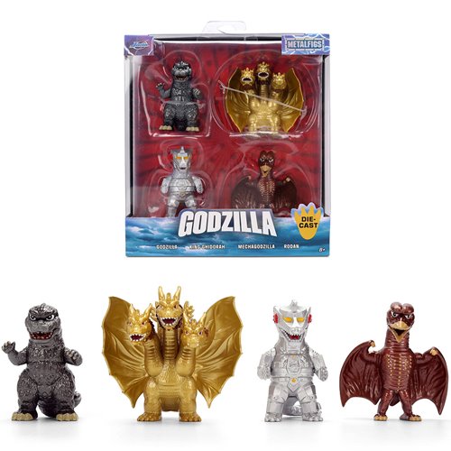 Godzilla Wave 1 MetalFigs 2 1/2-Inch Die-Cast Metal Mini-Figure 4-Pack