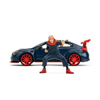 Jujutsu Kaisen 2016 Subaru WRX STI 1:24 Scale Die-Cast Metal Vehicle with Yuji Itadori Figure (ETA JANUARY 2025)