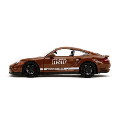 M&M's Porsche 911 1:24 Scale Die-Cast Metal Vehicle with Brown Figure