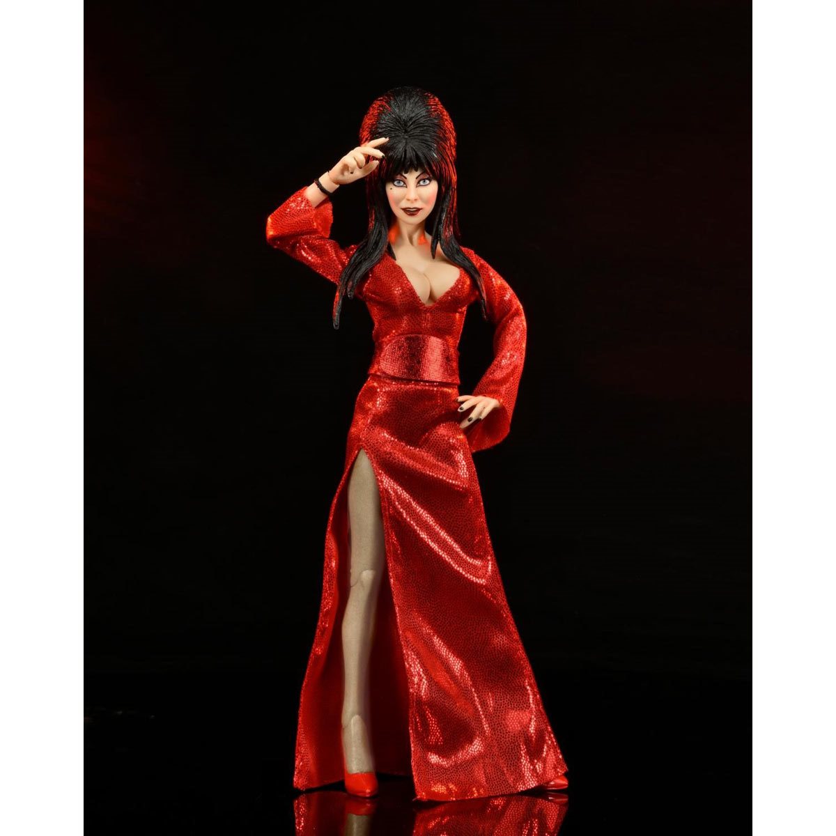 ELVIRA – 8 IN CLOTHED ACTION FIGURE – ELVIRA RED, FRIGHT, AND BOO