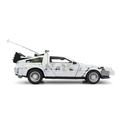 Hollywood Rides Back to the Future Time Machine Frosted 1:24 Die-Cast Metal Vehicle