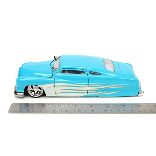 Bigtime Muscle 1951 Mercury Coupe Blue and White Flames 1:24 Scale Die-Cast Metal Vehicle (ETA JANUARY 2025)