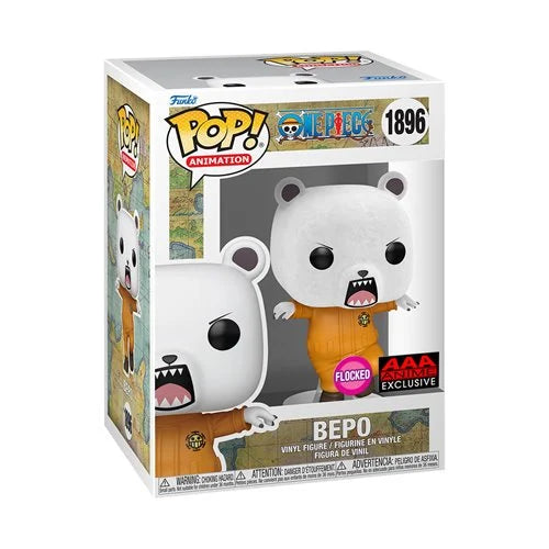 One Piece Bepo Bear Flocked Funko Pop! Vinyl Figure #1896 - AAA Anime Exclusive (ETA MAY / JUNE 2025)