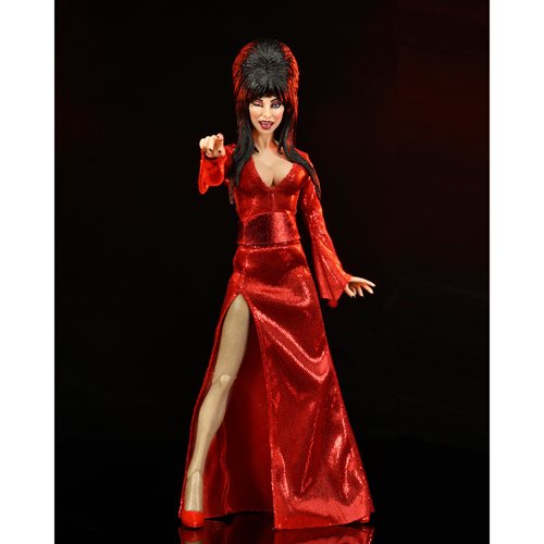 ELVIRA – 8 IN CLOTHED ACTION FIGURE – ELVIRA RED, FRIGHT, AND BOO